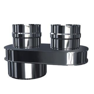 Luft Abgas System konzentrisch Verteiler lackiert DN 60/100 2ROZPS60/100M