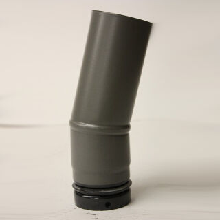2-teiliger Pellet-Bogen geschweißt 15° DN 100 mm, gussgrau emailliert ohne Reinigungsöffnung 9161001