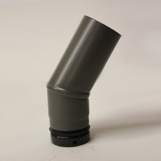 2-teiliger Pellet-Bogen geschweißt 30° DN 125 mm, gussgrau emailliert ohne Reinigungsöffnung 9301251