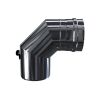 Luft Abgas System konzentrisch 90° Bogen mit Messtutzen lackiert DN 80/125