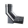 Luft Abgas System konzentrisch 93° Bogen mit Auflage DN 100/150