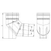 Luft Abgas System konzentrisch 93° Bogen mit Auflage DN 60/100