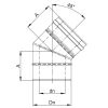 Luft Abgas System konzentrisch 45° Bogen lackiert DN 80/125