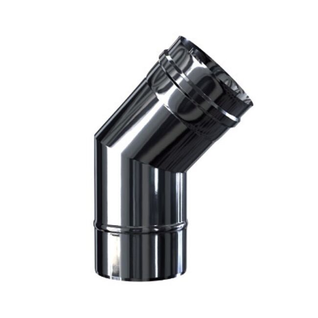Luft Abgas System konzentrisch 45° Bogen lackiert DN 80/125