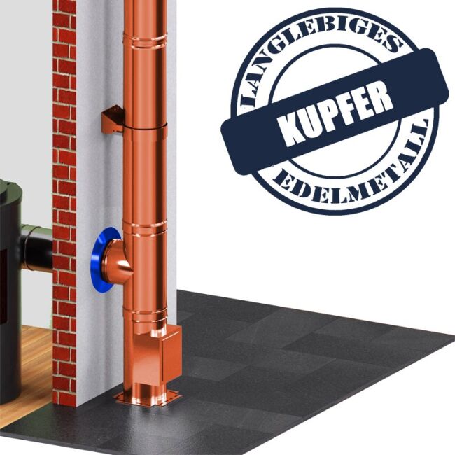 DINAK Kupferschornstein Wandrosette DW Ø100