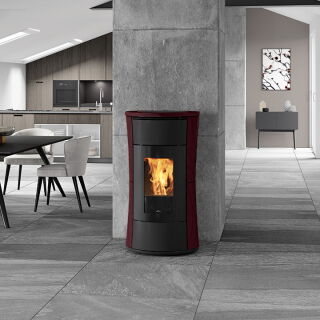 Edilkamin Pelletofen Cherie 9 Evo Keramik bordeaux 812330 + 1136040
