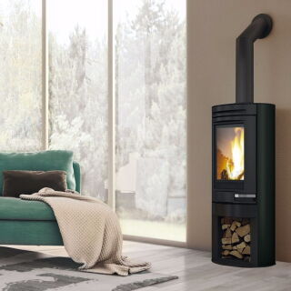 Edilkamin Kaminofen Tally Evo, 8,1 kW Stahl schwarz 808380 1161570