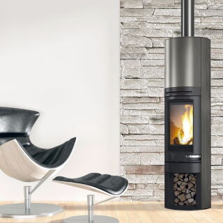 Edilkamin Kaminofen Tally S Evo, 9,1 kW Stahl grau 814850 1161500
