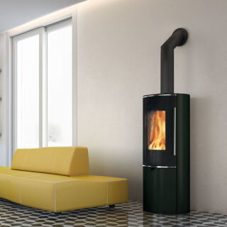 Edilkamin Kaminofen Tally UP Evo, 8,1 kW Stahl schwarz 814620 1161530