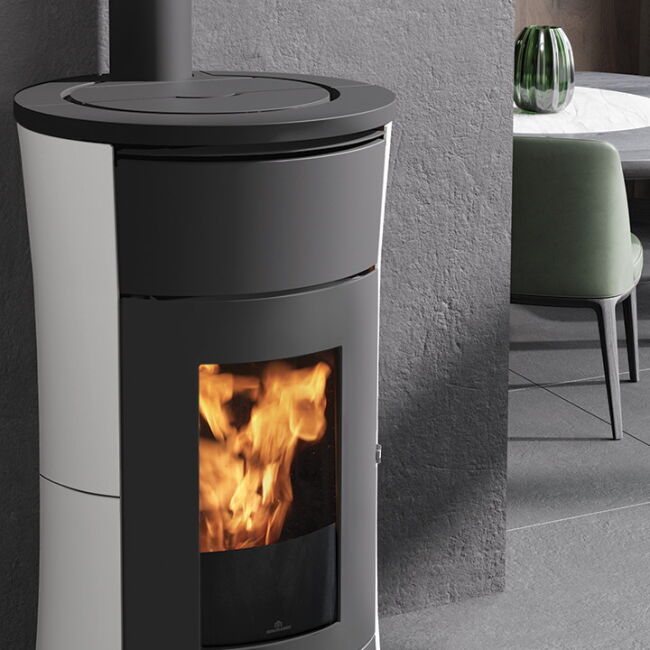 Edilkamin Pelletofen Cherie 11 Evo Air Tight C (RLU) Stahl mattweiß