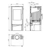 Haas+Sohn Kaminofen Premium ROSENHEIM easy perl-schwarz mit Holzfach