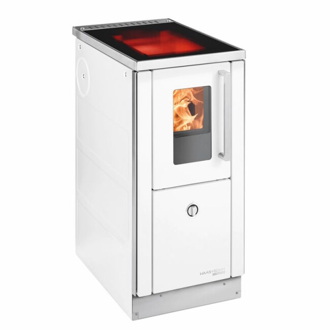 Haas+Sohn Küchenherd Premium HSD 40.5 SF -C, Glaskeramikplatte, weiß