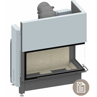 Camina Schmid Kamineinsatz Ekko R 100h, 1-teiliges Glas 57 cm 66/2570 - 7330