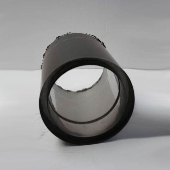 Isoline Edelstahlrohr doppelwandig DN 150 mm Länge 1000 mm, Senotherm schwarz #310