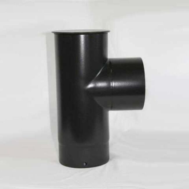 Kapselknie 330 mm DN 120 mm, High-Quality-Line matt schwarz emailliert