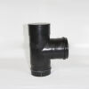 Pellet-Kapselknie 250 mm DN 125 mm, matt schwarz emailliert