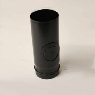Pellet-Rohr 250 mm DN 80 mm mit Revisionsöffnung, matt schwarz emailliert 9850802