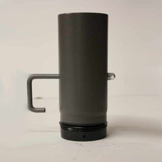 Zuluft-Pelletrohr 250 mm DN 125 mm mit Absperrklappe, gussgrau emailliert 9971251