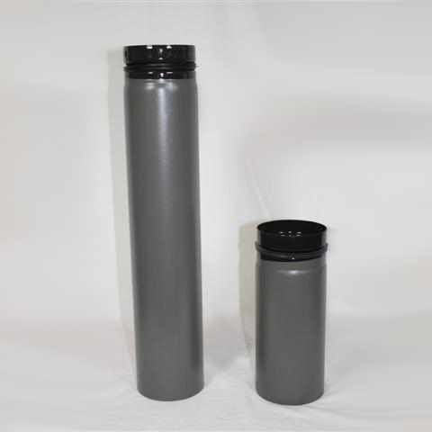Pelletrohr 150 mm DN 125 mm, gussgrau emailliert