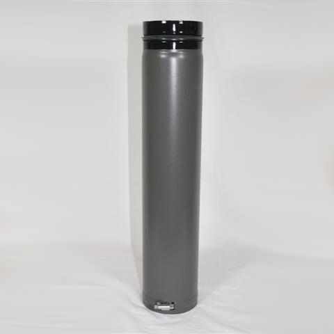 Pelletofen Fix-Rohr verstellbar 500 mm DN 100 mm, gussgrau emailliert