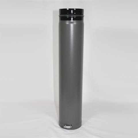 Pelletofen Fix-Rohr verstellbar 750 mm DN 100 mm, gussgrau emailliert
