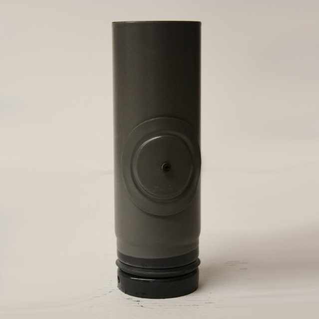 Pellet-Rohr 250 mm DN 125 mm mit Revisionsöffnung, gussgrau emailliert