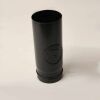 Pellet-Rohr 250 mm DN 100 mm mit Revisionsöffnung, matt schwarz emailliert