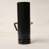 Zuluft-Pelletrohr 250 mm DN 125 mm mit Absperrklappe, matt schwarz emailliert