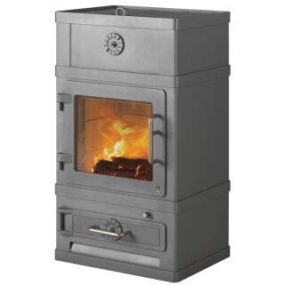 Kaminofen Lotus 2060 Grundmodell grau ohne Warmhaltefach ohne Brennholzsockel 2060