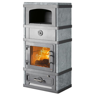 Kaminofen Lotus 2080 Grundmodell mit Specksteinseiten inklusive Warmhaltefach 2280 2080/2280