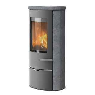 Kaminofen Lotus Liva 5 S mit Natursteinverkleidung, Liva5Naturstein