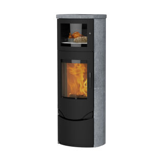 Kaminofen Lotus Prio 7 M mit Backfach ohne Seitenglas Speckstein Prio7MSpeckOhneSG