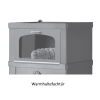 Kaminofen Lotus 2060 Grundmodell schwarz inkl. Warmhaltefach + Tür ohne Brennholzsockel