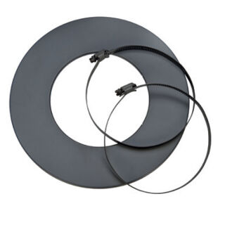 CB Rosetten Set beschichtet für isolierte Rohre Grau 60 mm afrrofliso60gr