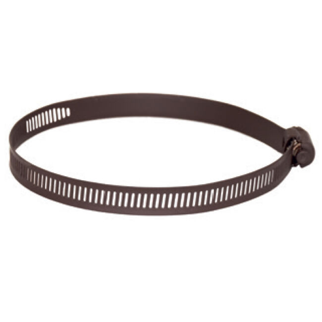CB Schlauchklemme für Aluflexrohr, farbig schwarz 100 mm