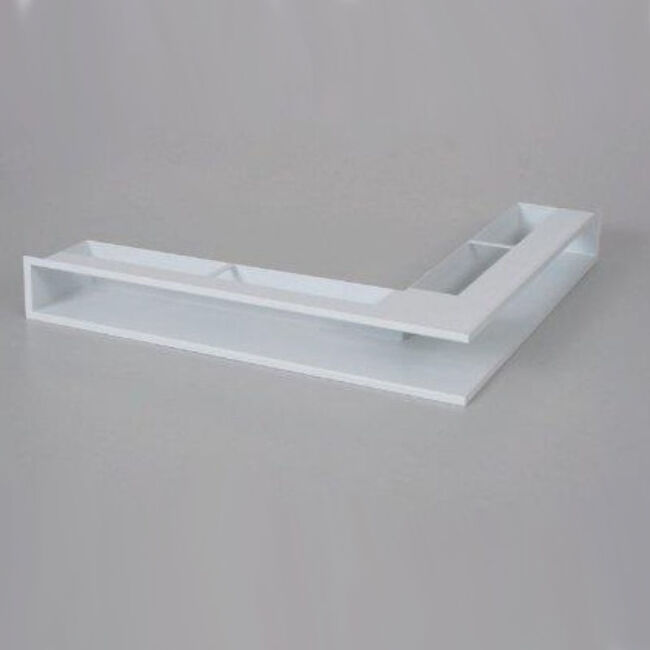 CB Eckluftleiste 547x766 mm schwarz kurzer Schenkel li.