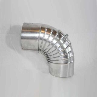 Aluminium-Bogen 90° DN 130 mm, mit Reinigungsöffnung 1911308