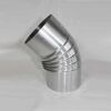 Aluminium-Bogen 45° DN 180 mm, ohne Reinigungsöffnung