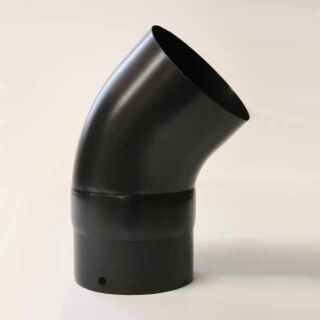 Bogen 90° DN 100 mm glatt ohne Reinigungsöffnung, High-Quality-Line matt schwarz 1431002
