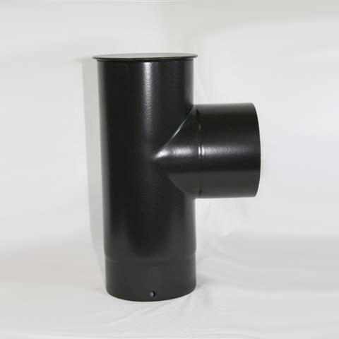 Kapselknie 330 mm DN 100 mm, High-Quality-Line matt schwarz emailliert