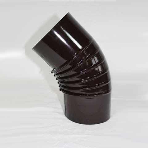 Rauchrohr-Bogen 45° DN 120 mm Standard-Line braun emailliert, ohne Reinigungsöffnung
