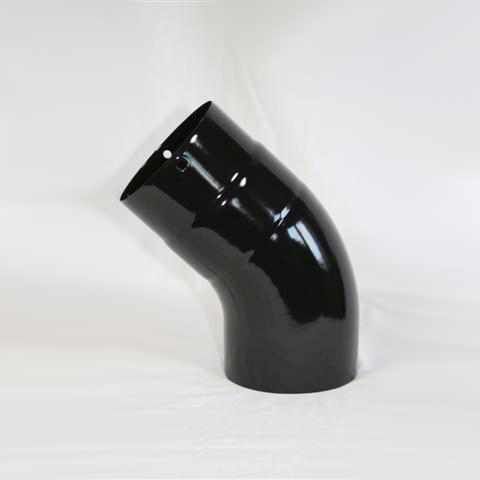 Bogen 90° DN 120 mm glatt ohne Reinigungsöffnung, High-Quality-Line schwarz glänzend