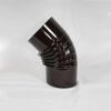 Bogen 45° DN 130 mm gerippt ohne Reinigungsöffnung, High-Quality-Line braun emailliert