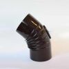 Bogen 45° DN 110 mm gerippt mit Reinigungsöffnung, High-Quality-Line braun emailliert