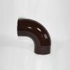 Bogen 90° DN 100 mm glatt ohne Reinigungsöffnung, High-Quality-Line braun emailliert