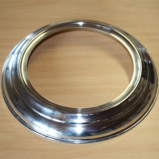 Wand-Rosette Edelstahl 130 mm 