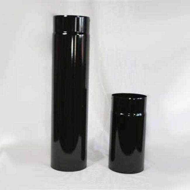 Ofenrohr High-Quality-Line schwarz glänzend