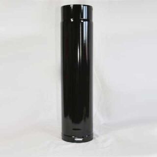 Fix-Rohr verstellbar 500 mm, High-Quality-Line schwarz glänzend emailliert 