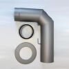 Ofenrohr Bogen Set 3 teilig DN 200 mm, Senotherm gussgrau #288