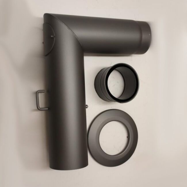 Ofenrohr SpitzBogen Set (Variante IV) DN 150 mm, Senotherm gussgrau #288